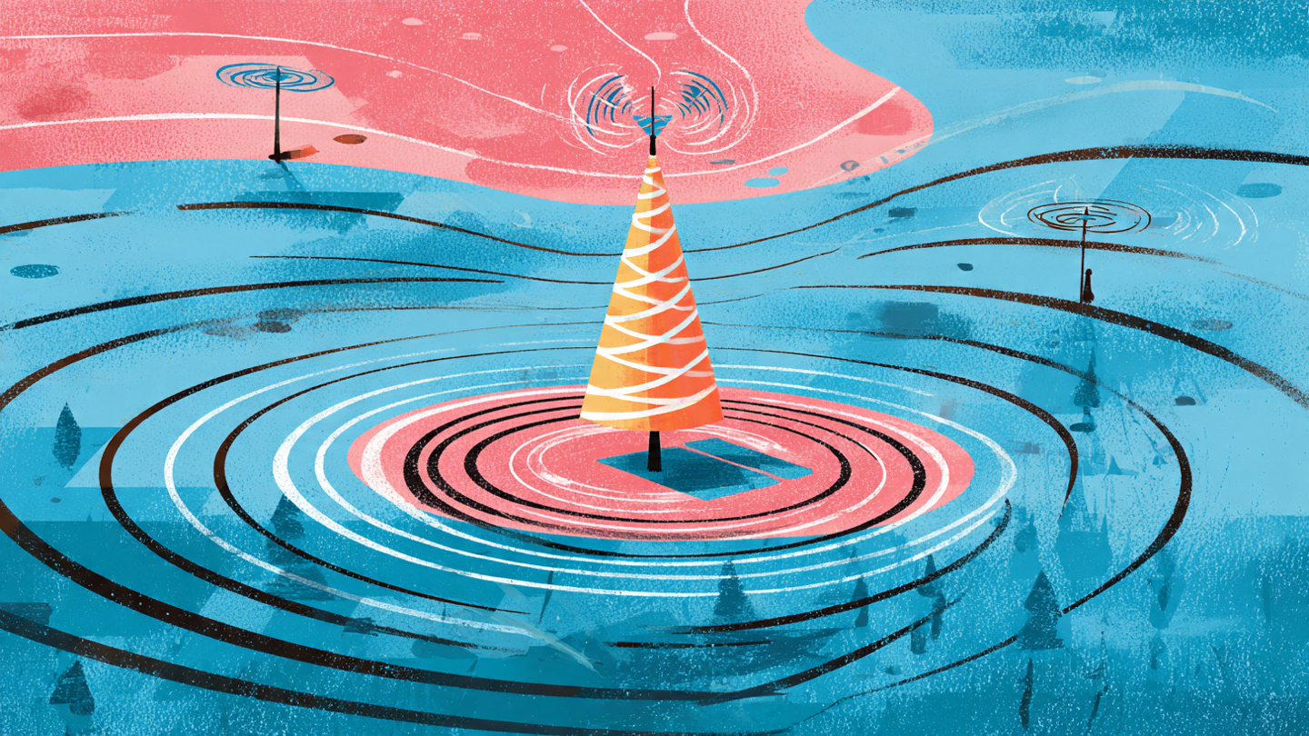 Helical antenna cartoon
