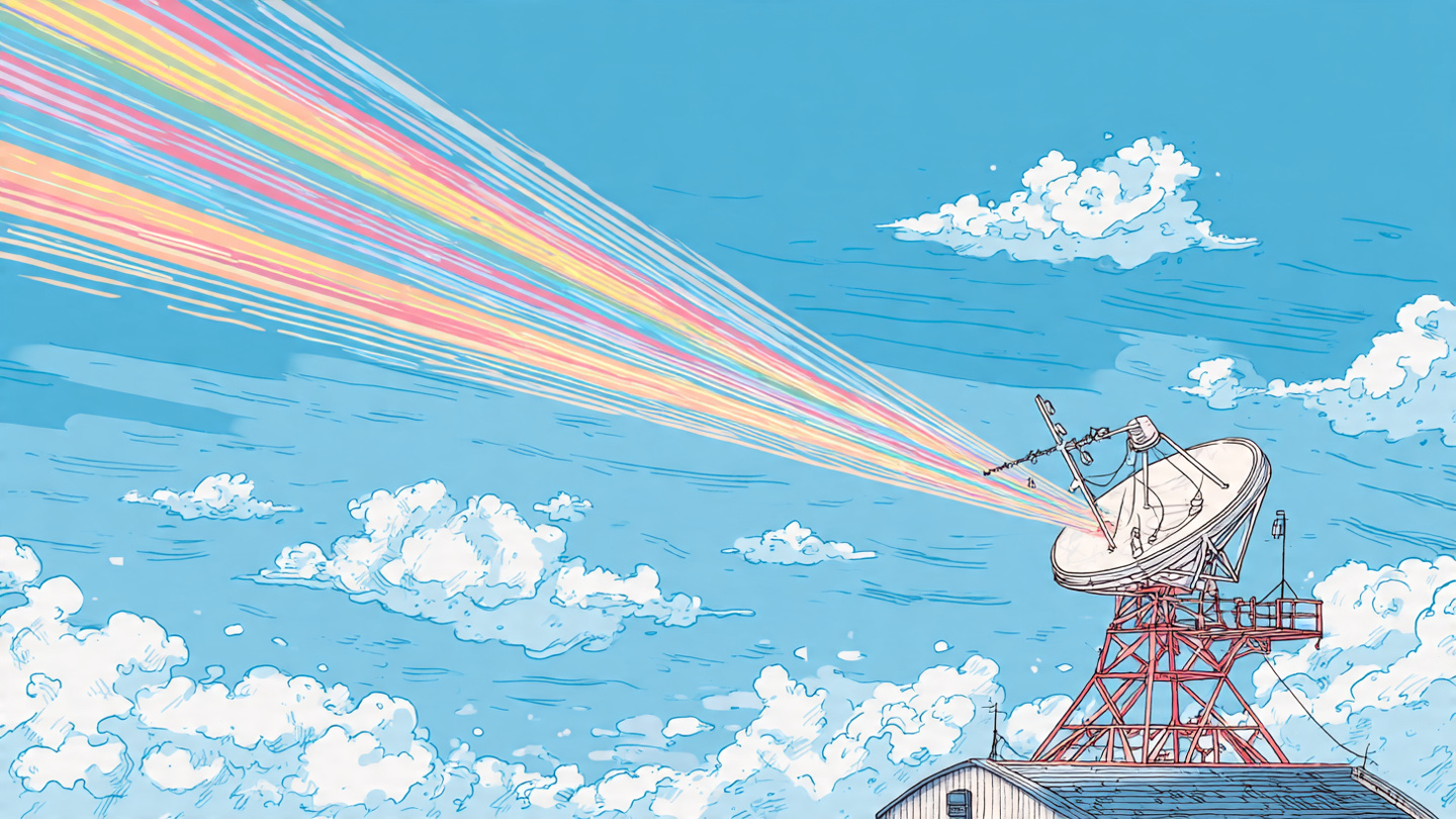 Yagi antenna on a rooftop