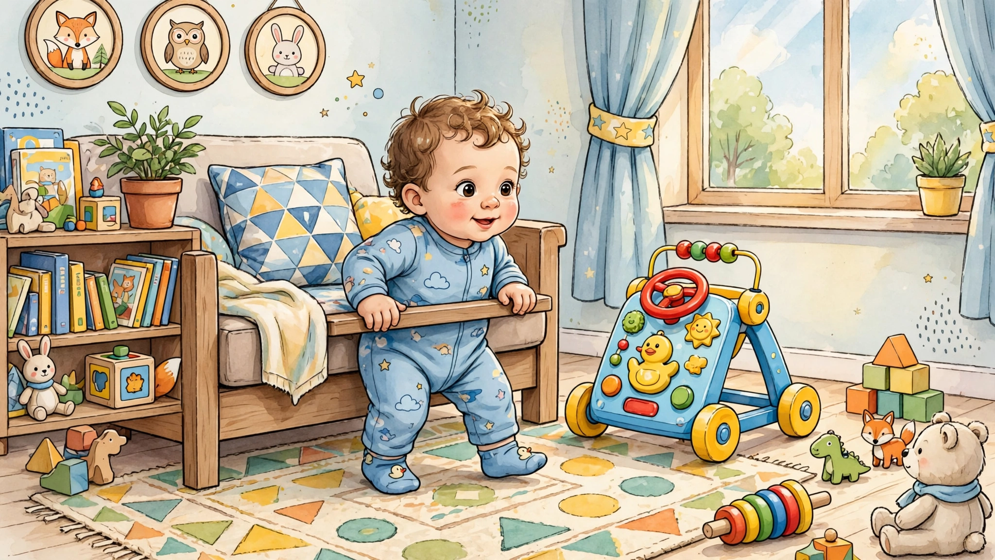 Baby learning to walk
