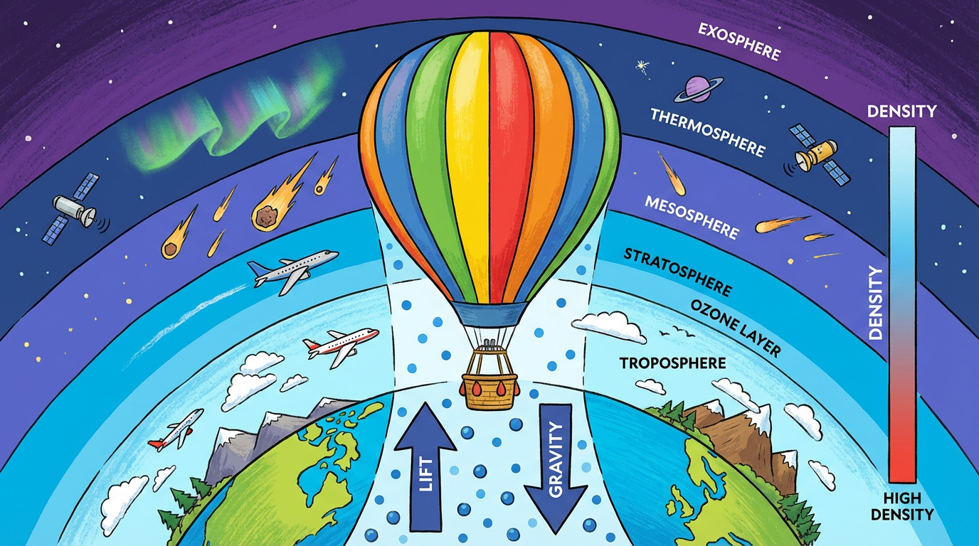 Helium balloons floating