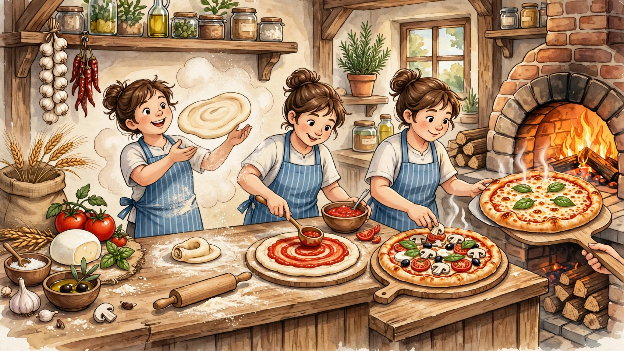 Delicious pizza with fresh toppings