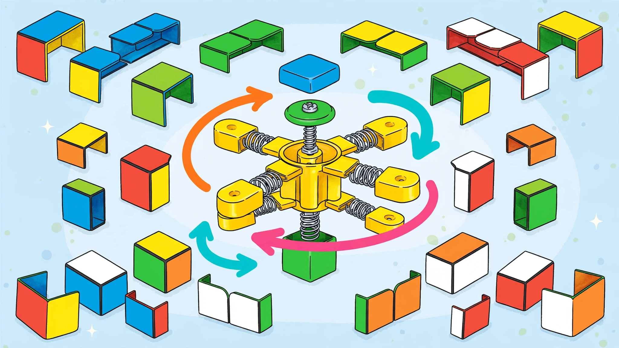 A colorful Rubik's Cube